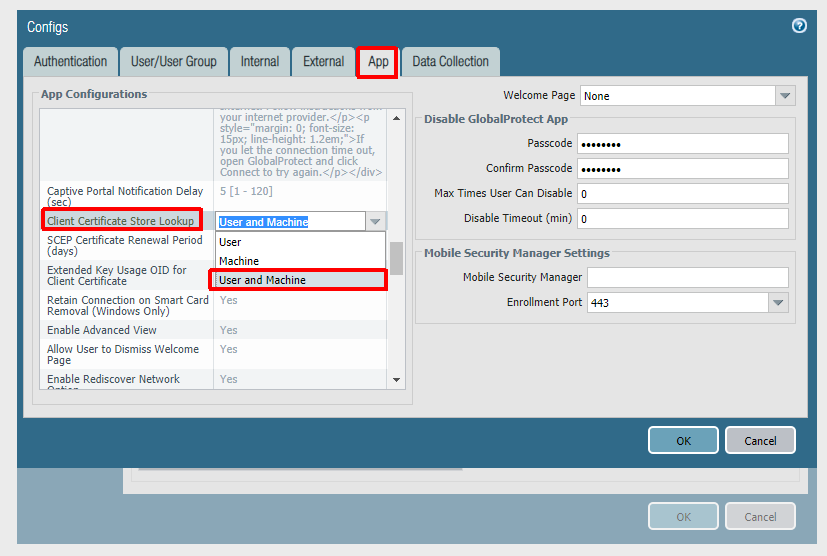 globalprotect registry settings